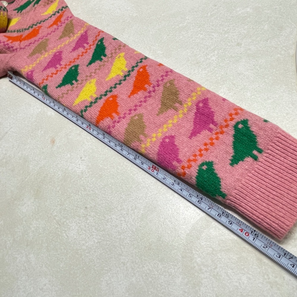 Boden Edie Fair Isle Sweater Pink Colorful Bird Animal Print Crew Neck Jumper - Picture 12 of 15